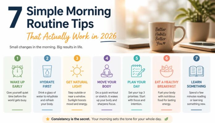 7 Simple Morning Routine Tips That Actually Work in 2026